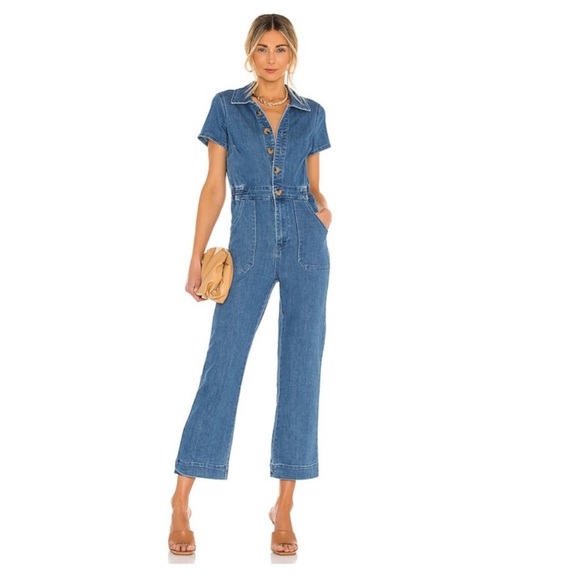 NEW Show Me Your Mumu Emery Jumpsuit Size Small BohoDenim Blue